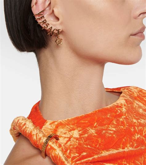 versace ear cuffs v|Women's Designer Earrings .